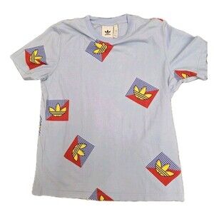 Adidas  Short Sleeve T Shirt Yellow Red Blue  Size M  Very Soft